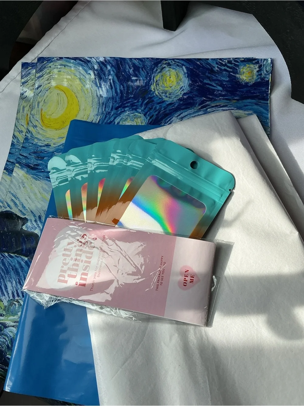 ⭐️ Starry Night Shipping Bundle Poly Mailers Bags Thank You Cards Set